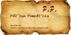 Pólya Pompónia névjegykártya